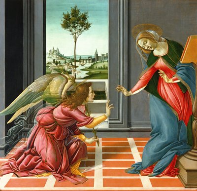 Anunciación, 1489 de Sandro Botticelli